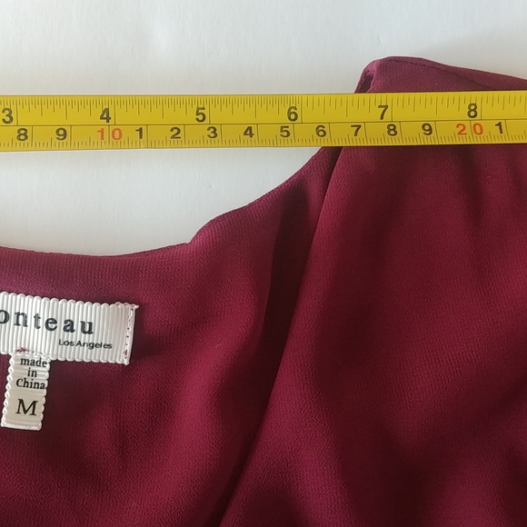 Monteau Ladies Sheer Short Sleeve Top - Picture 7 of 10